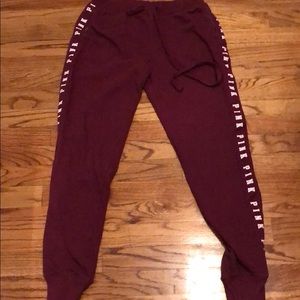 Maroon pink sweatpants